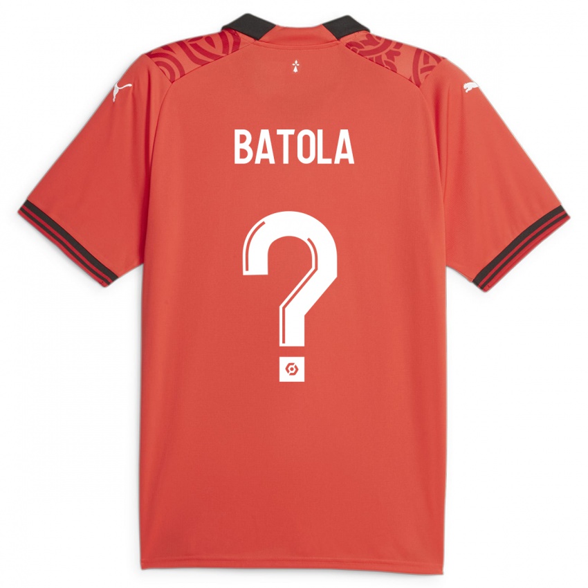 Niño Camiseta Yann Batola #0 Rojo 1ª Equipación 2023/24 La Camisa Perú