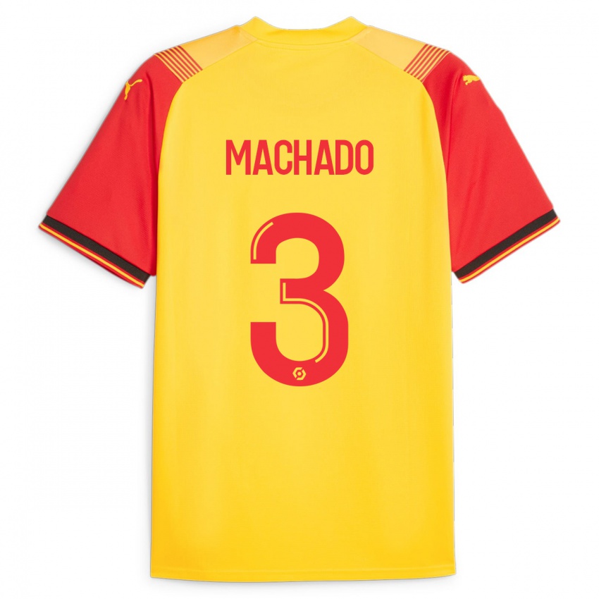 Niño Camiseta Deiver Machado #3 Amarillo 1ª Equipación 2023/24 La Camisa Perú