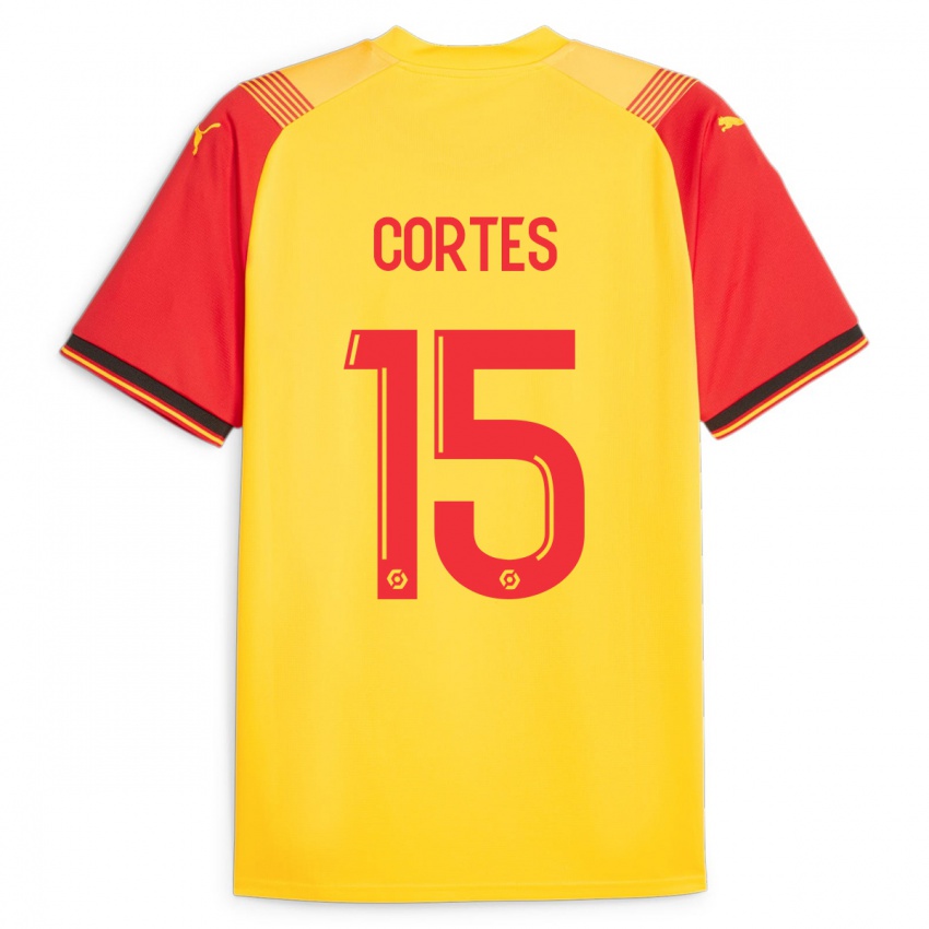 Niño Camiseta Óscar Cortés #15 Amarillo 1ª Equipación 2023/24 La Camisa Perú