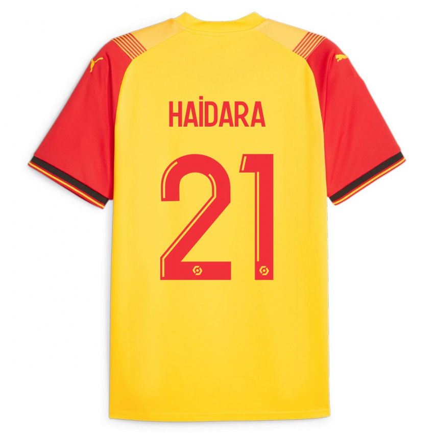 Niño Camiseta Massadio Haidara #21 Amarillo 1ª Equipación 2023/24 La Camisa Perú