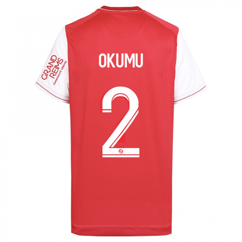 Niño Camiseta Joseph Okumu #2 Rojo 1ª Equipación 2023/24 La Camisa Perú