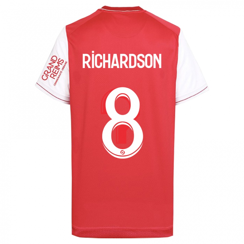 Niño Camiseta Amir Richardson #8 Rojo 1ª Equipación 2023/24 La Camisa Perú