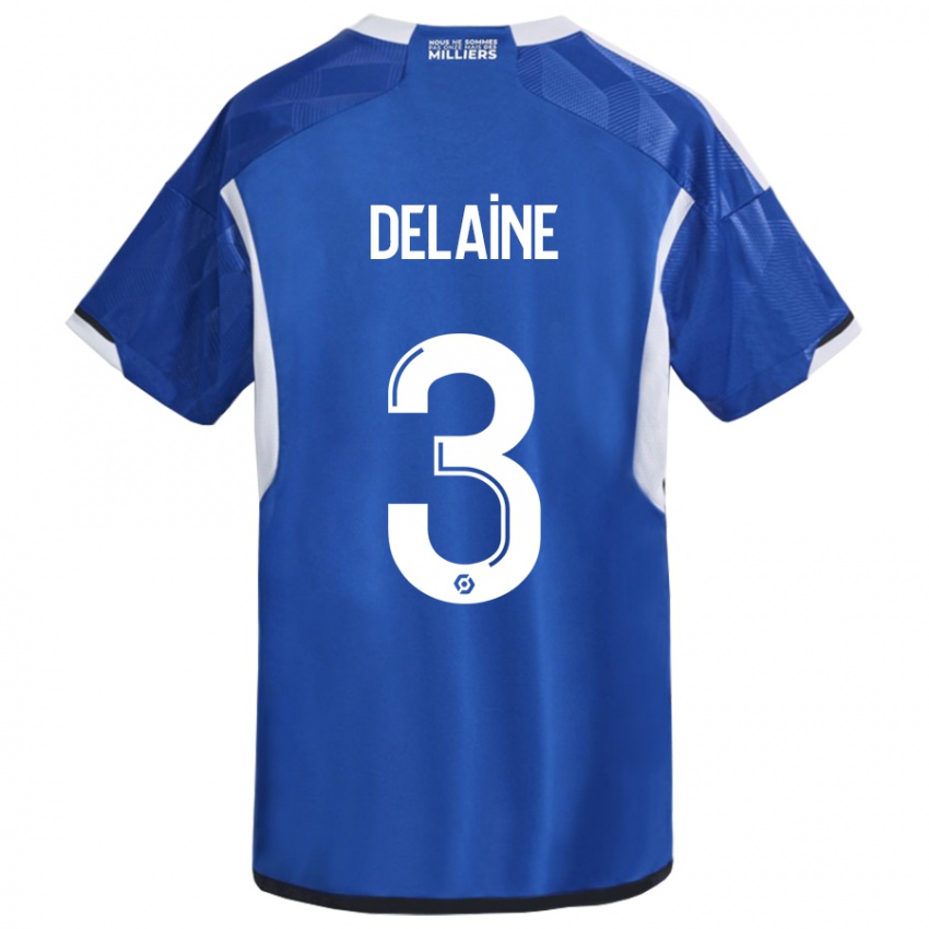 Niño Camiseta Thomas Delaine #3 Azul 1ª Equipación 2023/24 La Camisa Perú