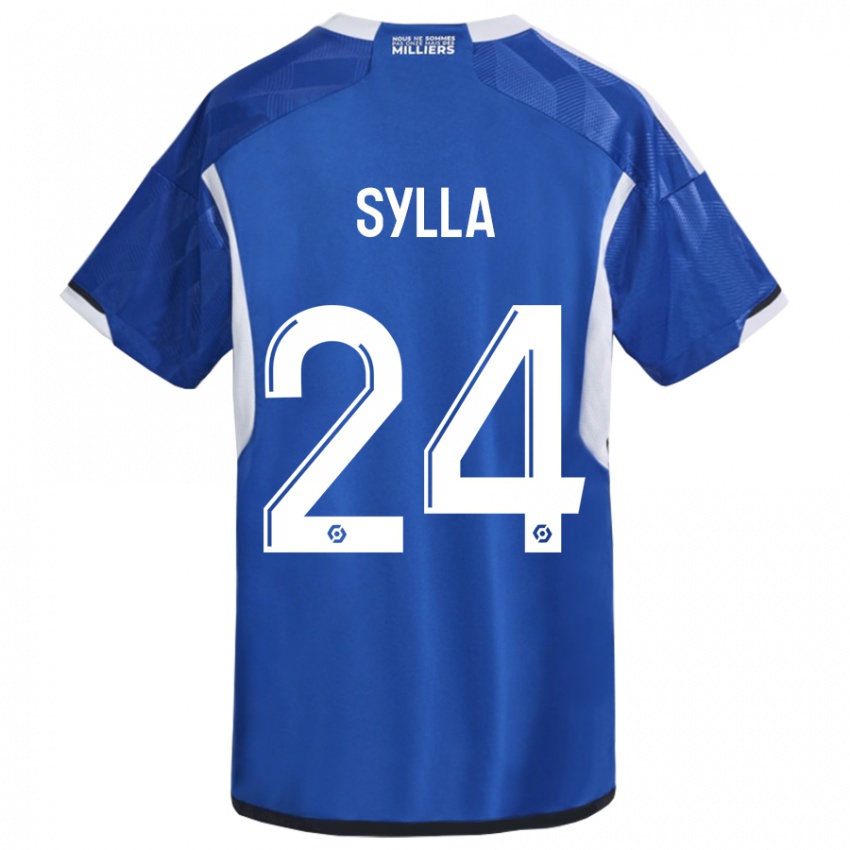 Niño Camiseta Abakar Sylla #24 Azul 1ª Equipación 2023/24 La Camisa Perú