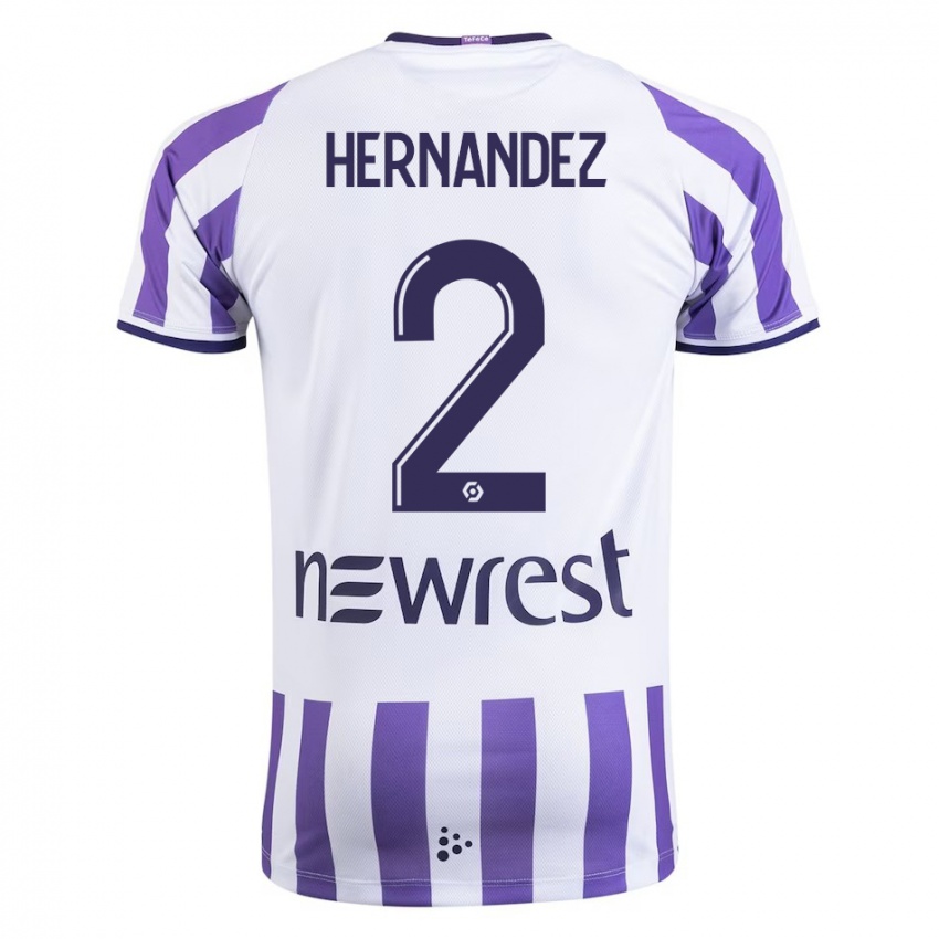 Niño Camiseta Lucie Hernandez #2 Blanco 1ª Equipación 2023/24 La Camisa Perú