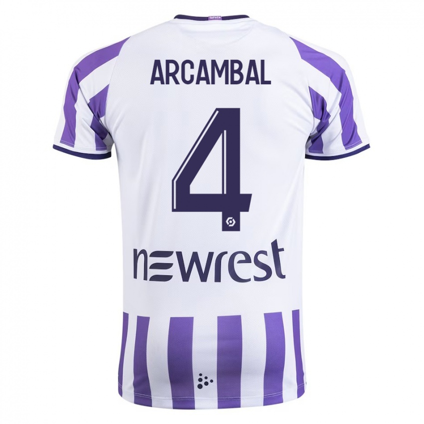 Niño Camiseta Anais Arcambal #4 Blanco 1ª Equipación 2023/24 La Camisa Perú