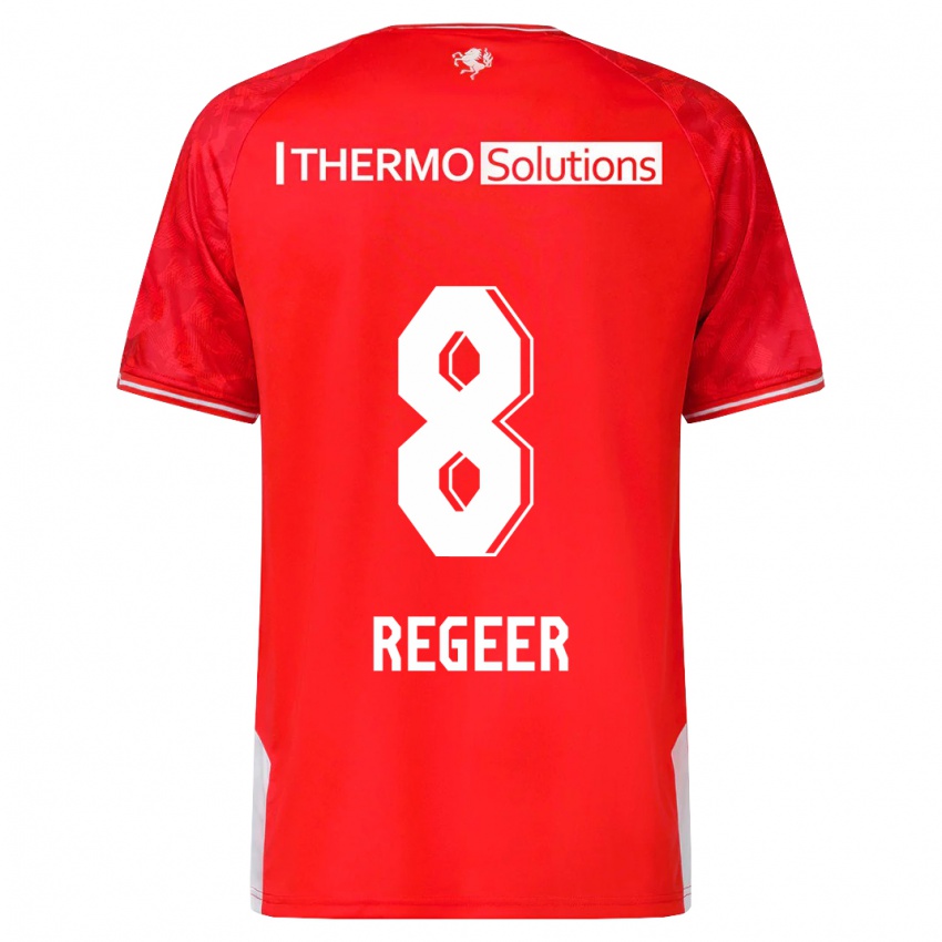 Niño Camiseta Youri Regeer #8 Rojo 1ª Equipación 2023/24 La Camisa Perú