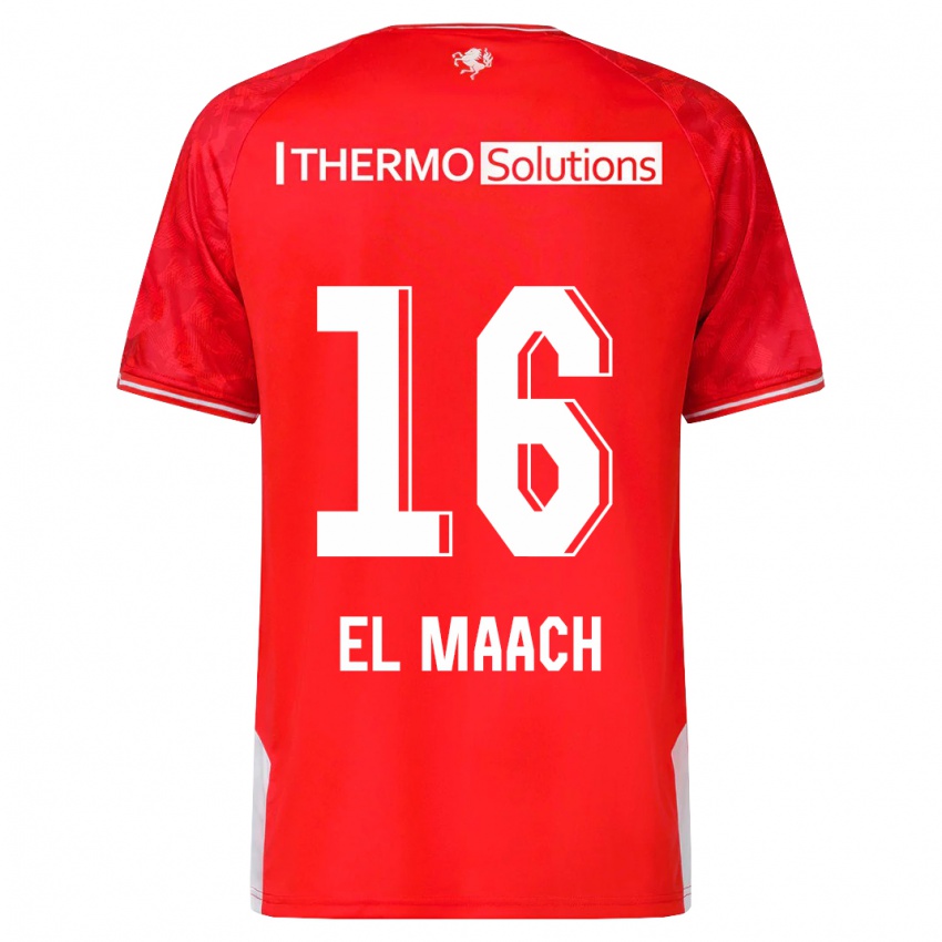 Niño Camiseta Issam El Maach #16 Rojo 1ª Equipación 2023/24 La Camisa Perú