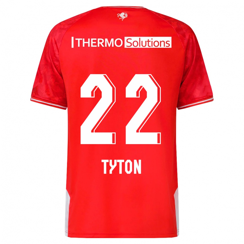 Niño Camiseta Przemyslaw Tyton #22 Rojo 1ª Equipación 2023/24 La Camisa Perú