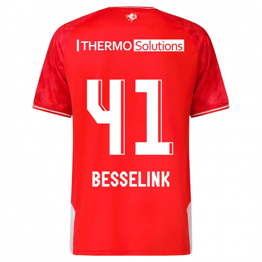 Niño Camiseta Gijs Besselink #41 Rojo 1ª Equipación 2023/24 La Camisa Perú