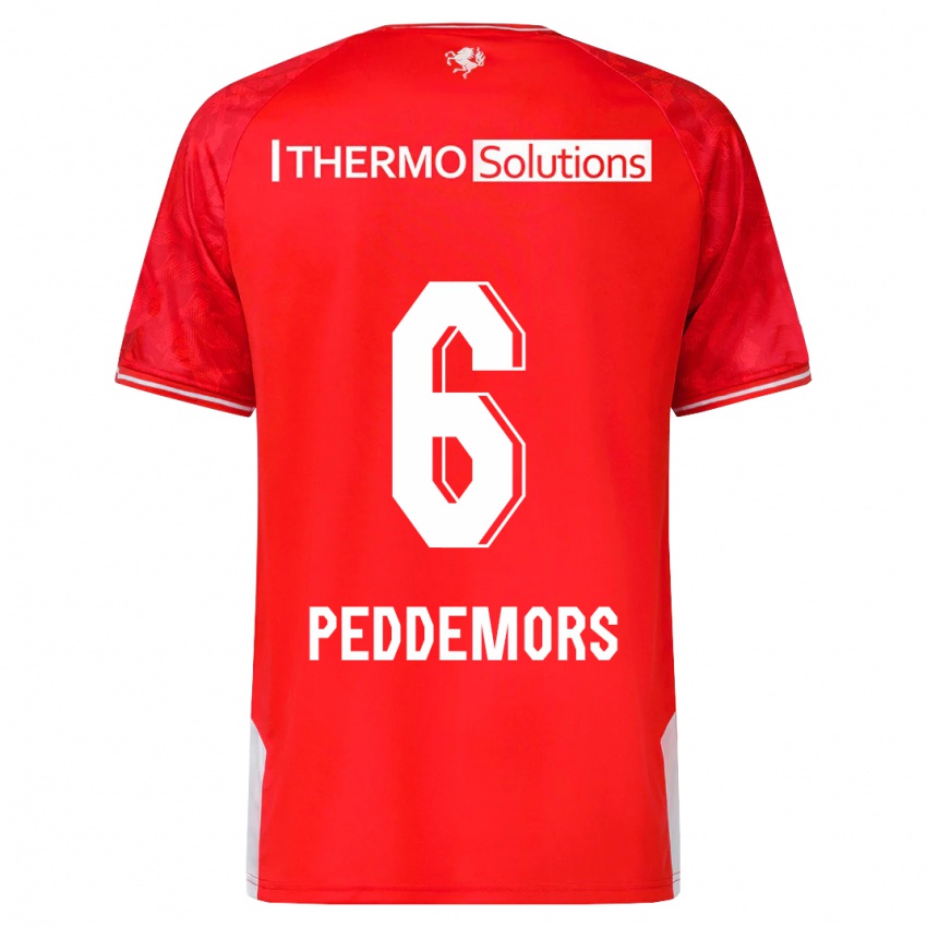Niño Camiseta Ella Peddemors #6 Rojo 1ª Equipación 2023/24 La Camisa Perú