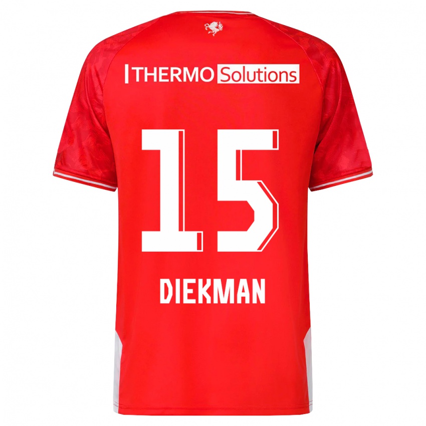 Niño Camiseta Jill Diekman #15 Rojo 1ª Equipación 2023/24 La Camisa Perú