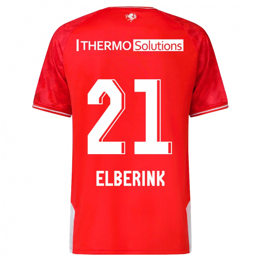 Niño Camiseta Eva Oude Elberink #21 Rojo 1ª Equipación 2023/24 La Camisa Perú