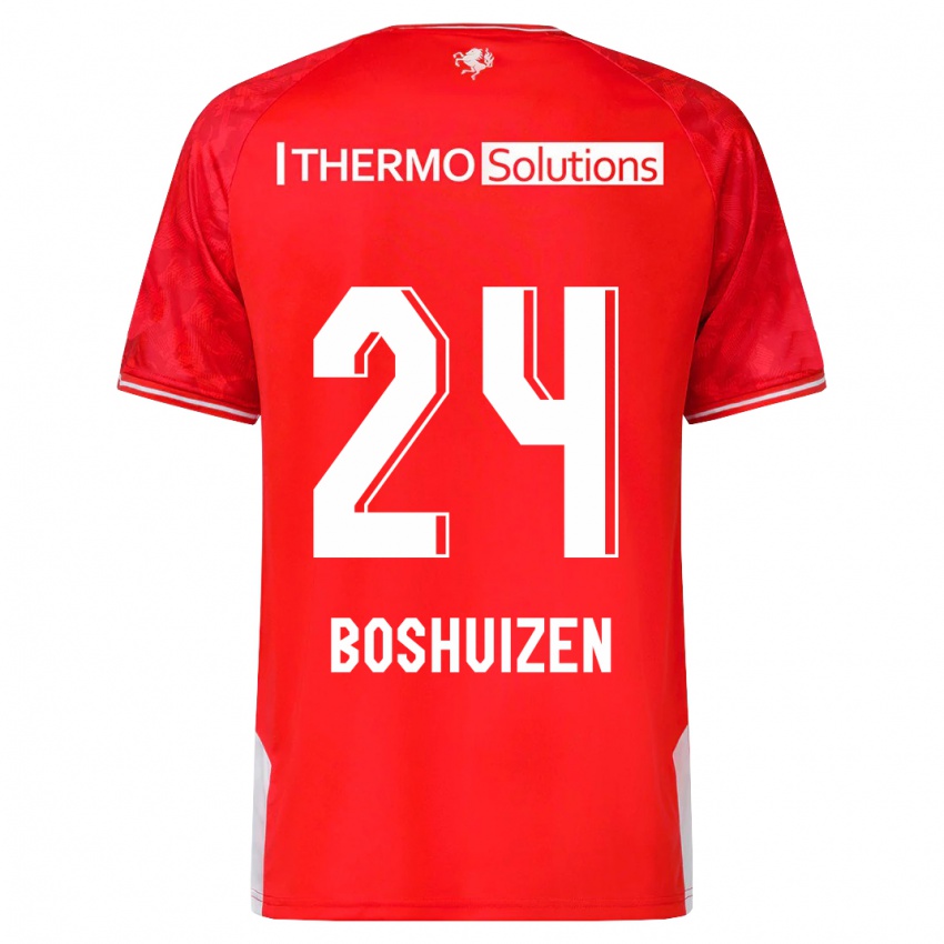Niño Camiseta Annouk Boshuizen #24 Rojo 1ª Equipación 2023/24 La Camisa Perú