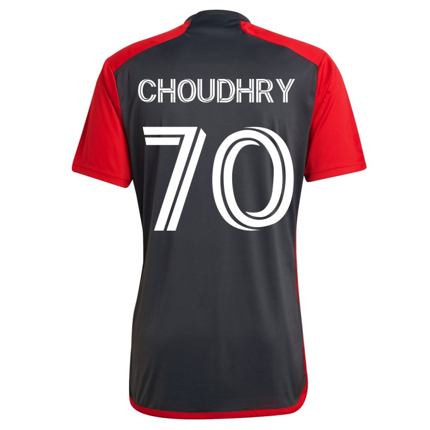 Niño Camiseta Benjamin Choudhry #70 Gris 1ª Equipación 2023/24 La Camisa Perú