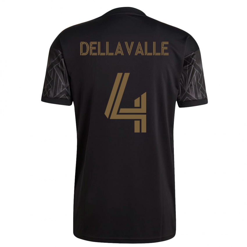 Niño Camiseta Lorenzo Dellavalle #4 Negro 1ª Equipación 2023/24 La Camisa Perú