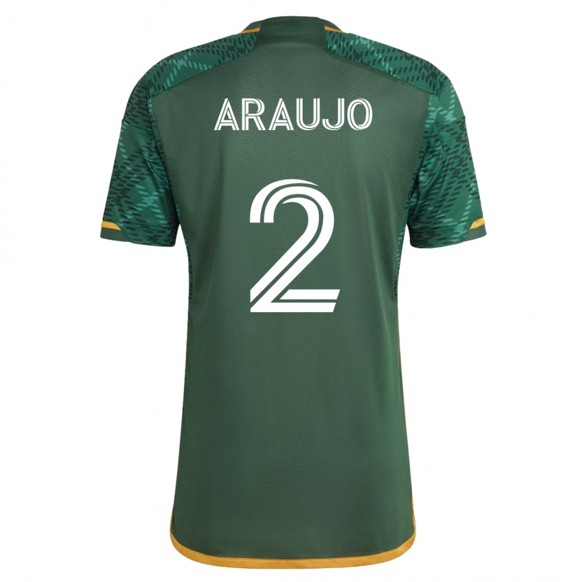 Niño Camiseta Miguel Araujo #2 Verde 1ª Equipación 2023/24 La Camisa Perú