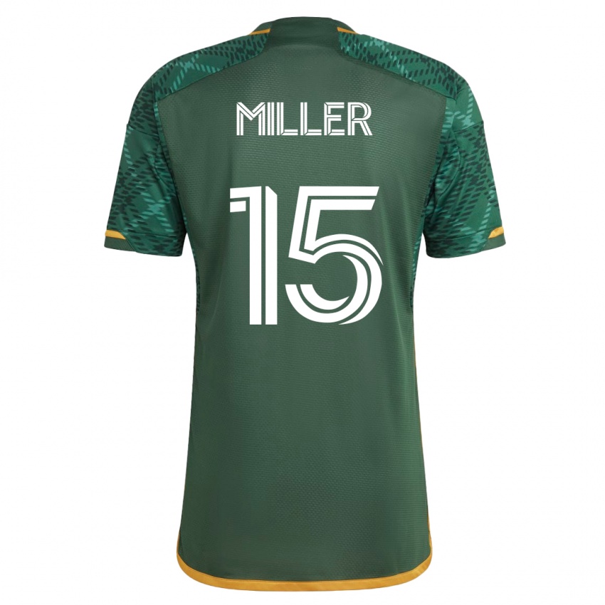 Niño Camiseta Eric Miller #15 Verde 1ª Equipación 2023/24 La Camisa Perú