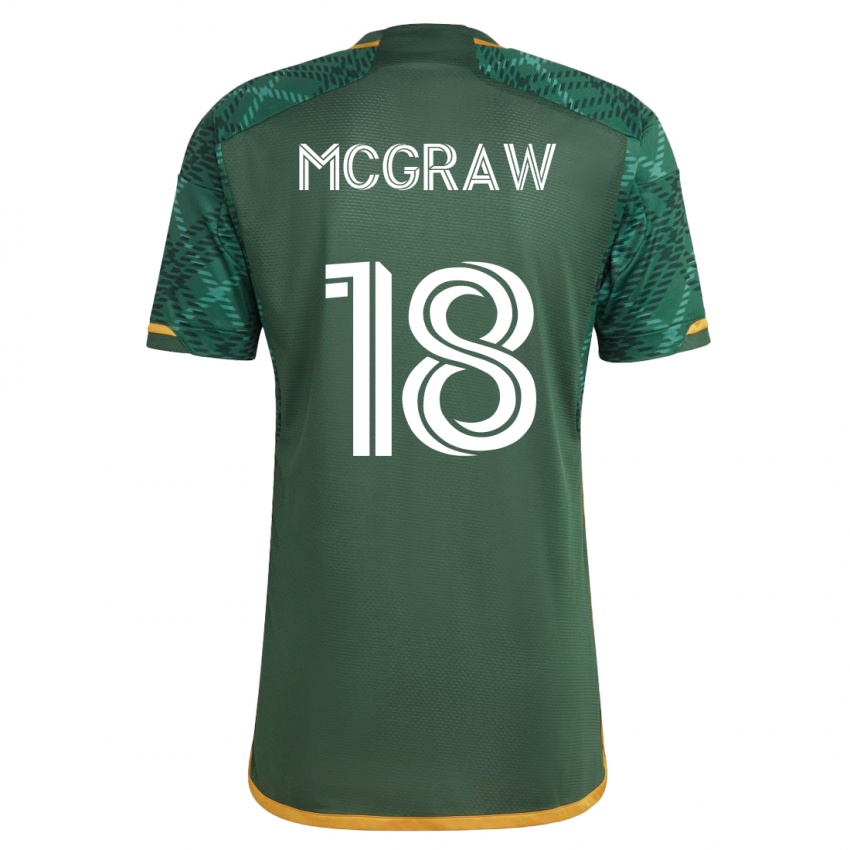 Niño Camiseta Zac Mcgraw #18 Verde 1ª Equipación 2023/24 La Camisa Perú
