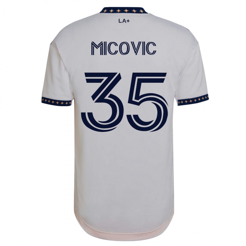 Niño Camiseta Novak Micovic #35 Blanco 1ª Equipación 2023/24 La Camisa Perú