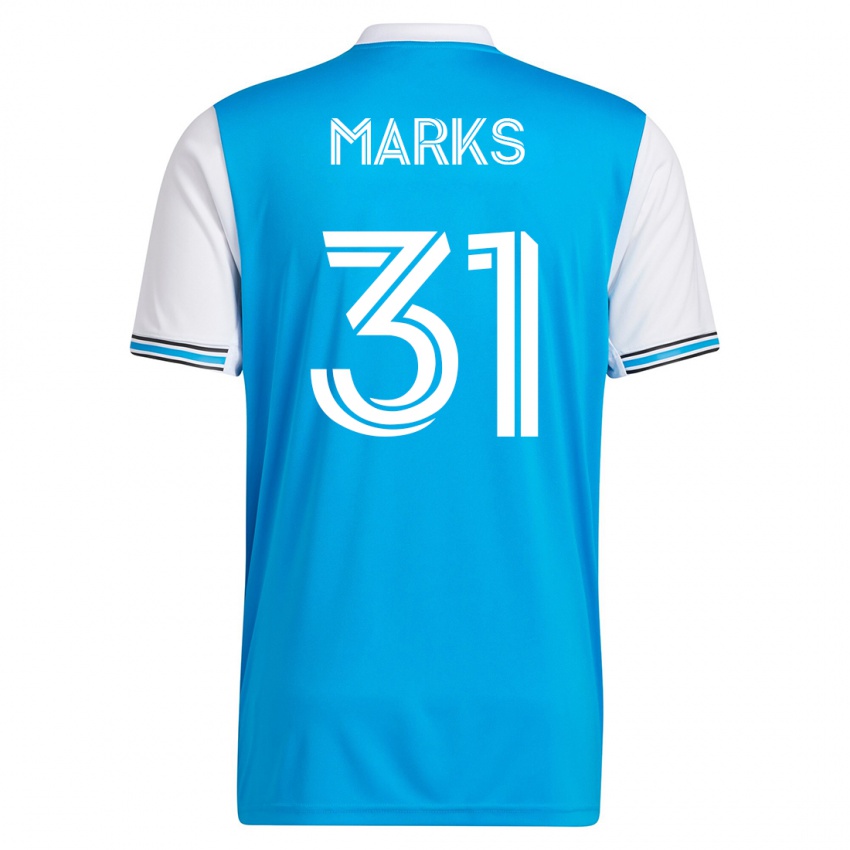 Niño Camiseta George Marks #31 Azul 1ª Equipación 2023/24 La Camisa Perú
