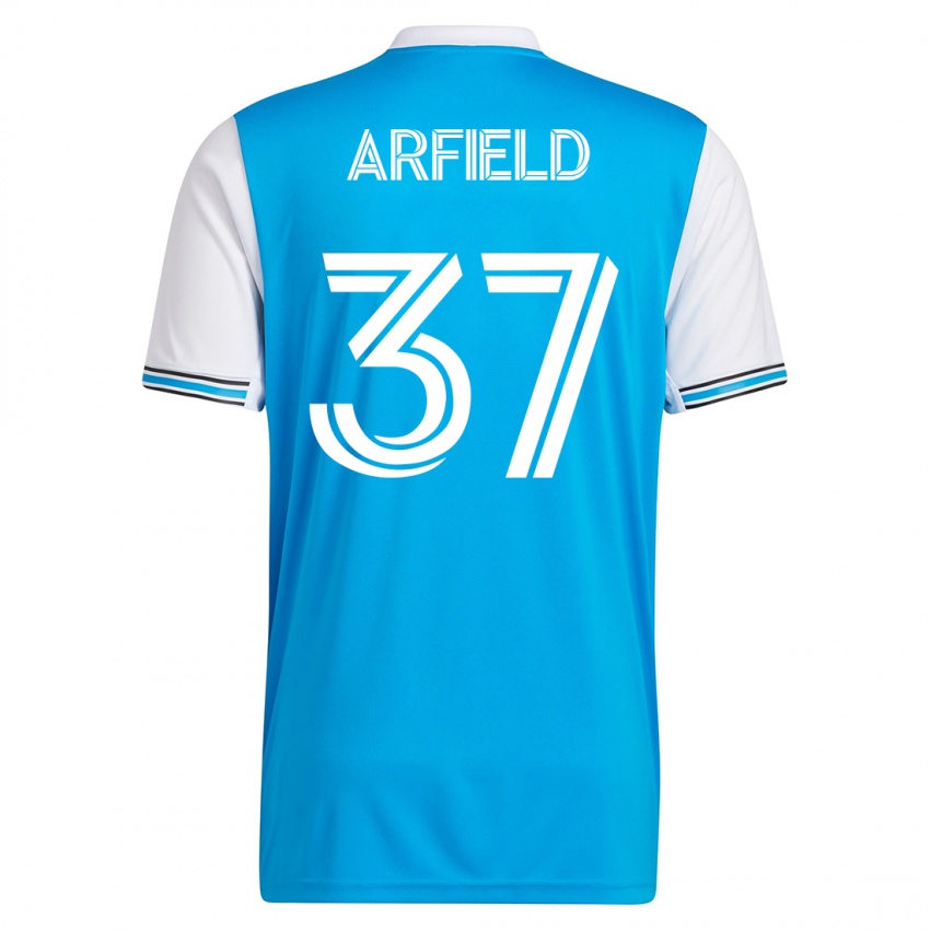 Niño Camiseta Scott Arfield #37 Azul 1ª Equipación 2023/24 La Camisa Perú