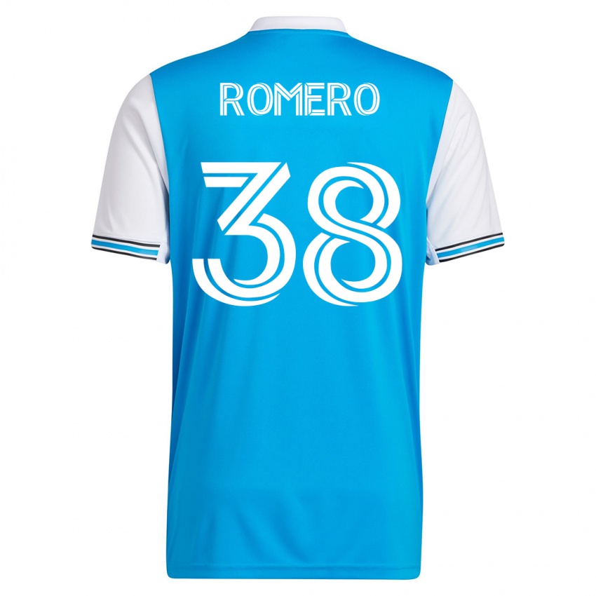 Niño Camiseta Brian Romero #38 Azul 1ª Equipación 2023/24 La Camisa Perú