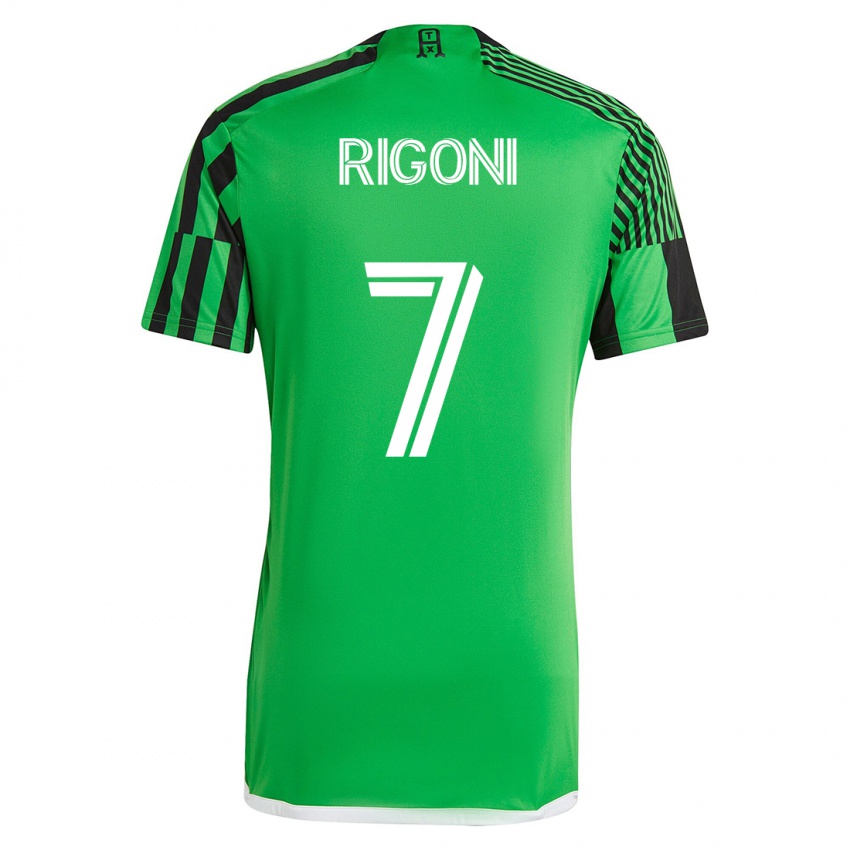 Niño Camiseta Emiliano Rigoni #7 Verde Negro 1ª Equipación 2023/24 La Camisa Perú