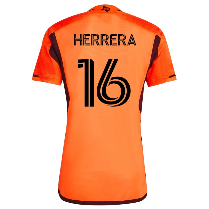 Niño Camiseta Hector Herrera #16 Naranja 1ª Equipación 2023/24 La Camisa Perú