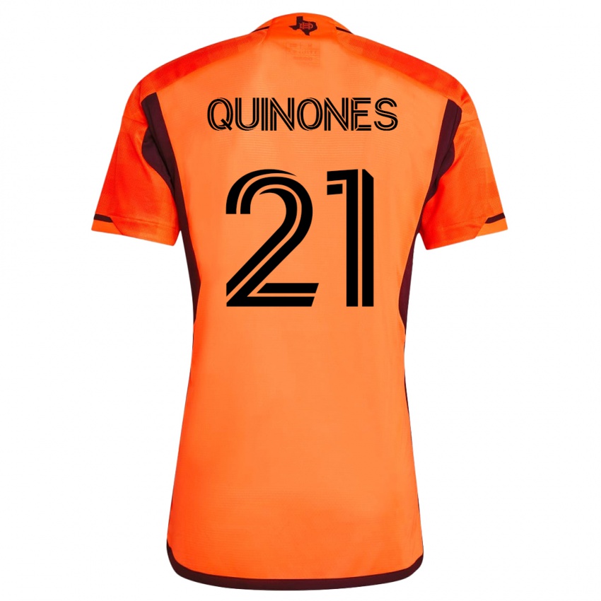 Niño Camiseta Nelson Quiñónes #21 Naranja 1ª Equipación 2023/24 La Camisa Perú