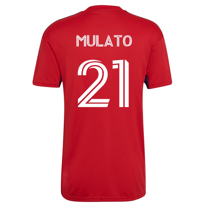 Niño Camiseta José Mulato #21 Rojo 1ª Equipación 2023/24 La Camisa Perú