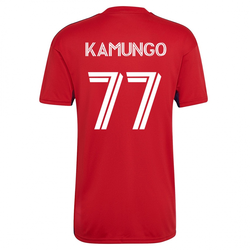 Niño Camiseta Bernard Kamungo #77 Rojo 1ª Equipación 2023/24 La Camisa Perú