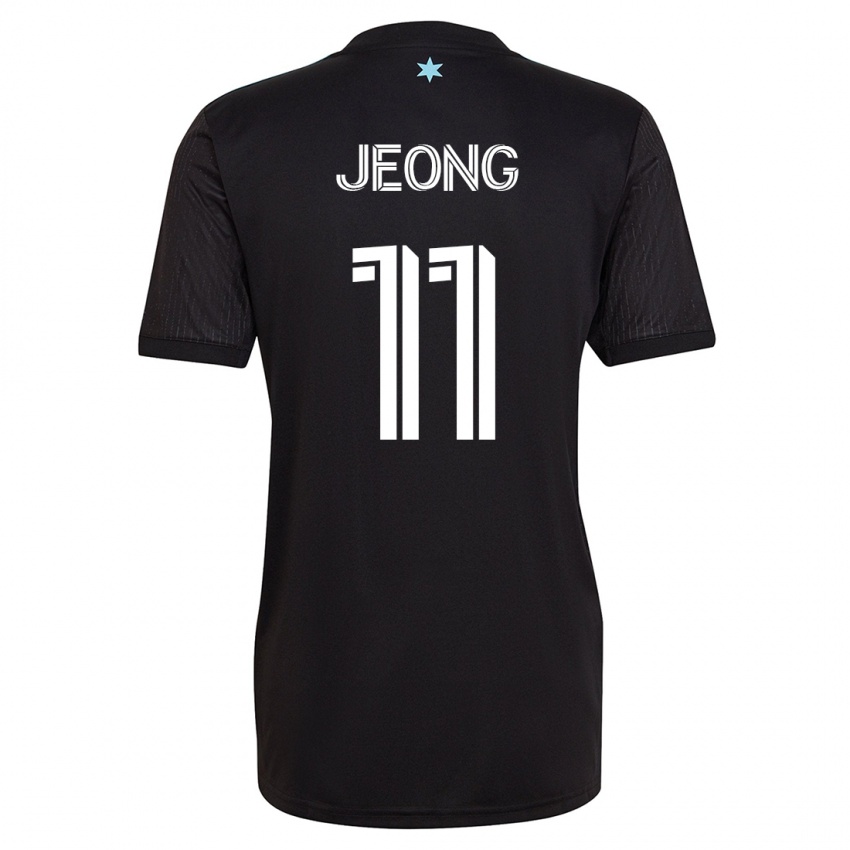 Niño Camiseta Sang-Bin Jeong #11 Negro 1ª Equipación 2023/24 La Camisa Perú