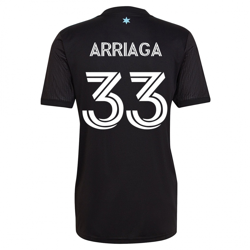 Niño Camiseta Kervin Arriaga #33 Negro 1ª Equipación 2023/24 La Camisa Perú