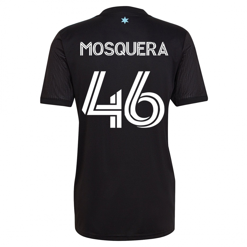 Niño Camiseta Juan Camilo Mosquera #46 Negro 1ª Equipación 2023/24 La Camisa Perú
