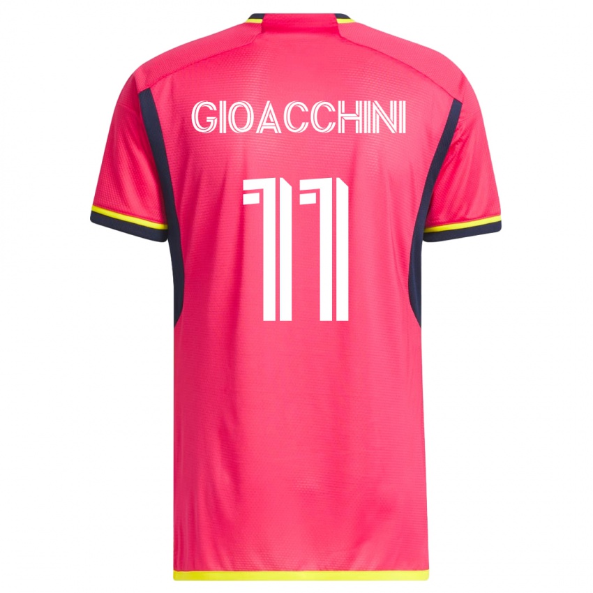 Niño Camiseta Nicholas Gioacchini #11 Rosa 1ª Equipación 2023/24 La Camisa Perú
