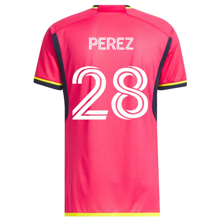 Niño Camiseta Miguel Perez #28 Rosa 1ª Equipación 2023/24 La Camisa Perú