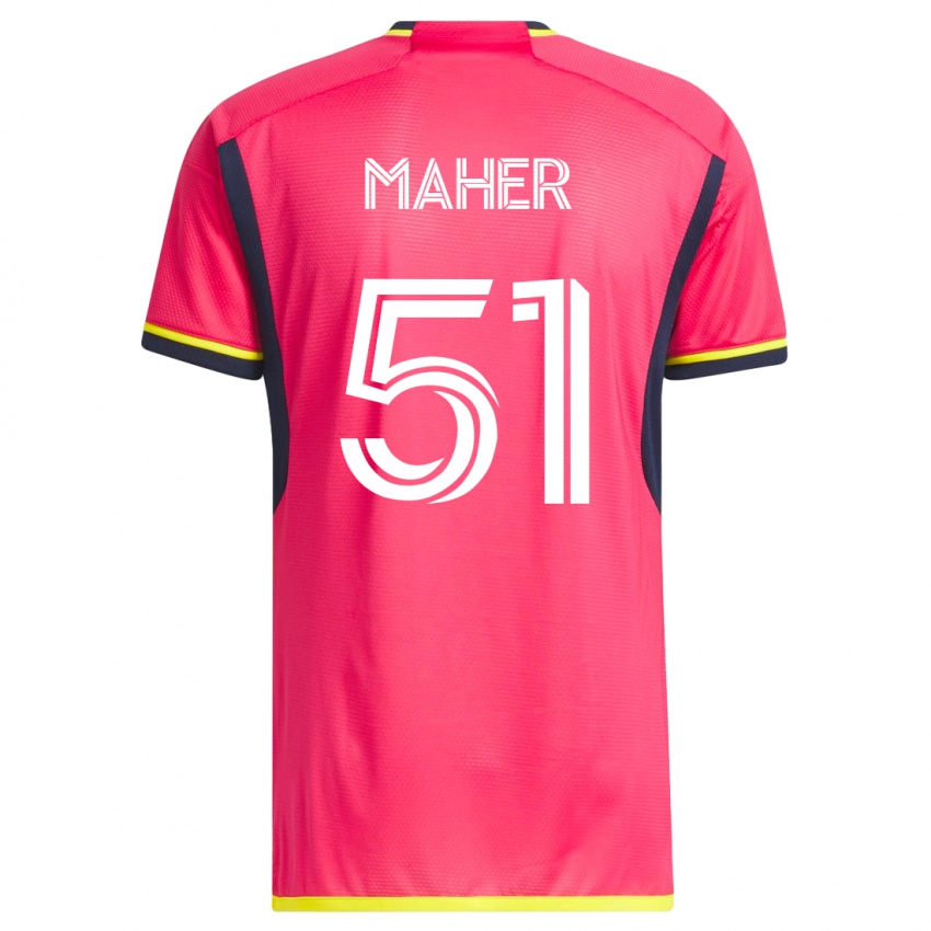 Niño Camiseta Josh Maher #51 Rosa 1ª Equipación 2023/24 La Camisa Perú