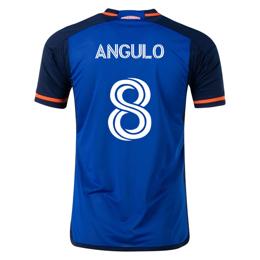 Niño Camiseta Marco Angulo #8 Azul 1ª Equipación 2023/24 La Camisa Perú