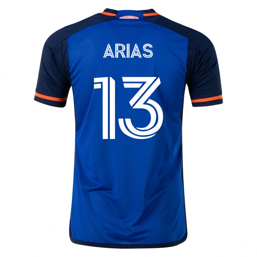 Niño Camiseta Santiago Arias #13 Azul 1ª Equipación 2023/24 La Camisa Perú