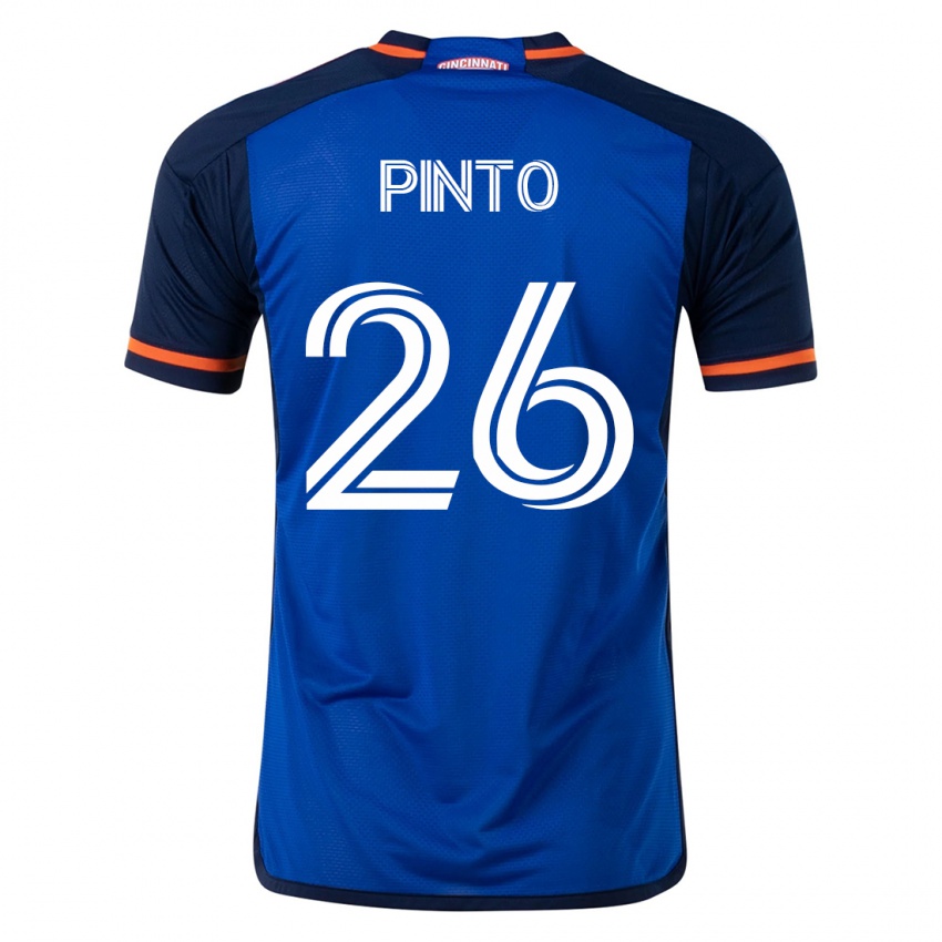 Niño Camiseta Malik Pinto #26 Azul 1ª Equipación 2023/24 La Camisa Perú