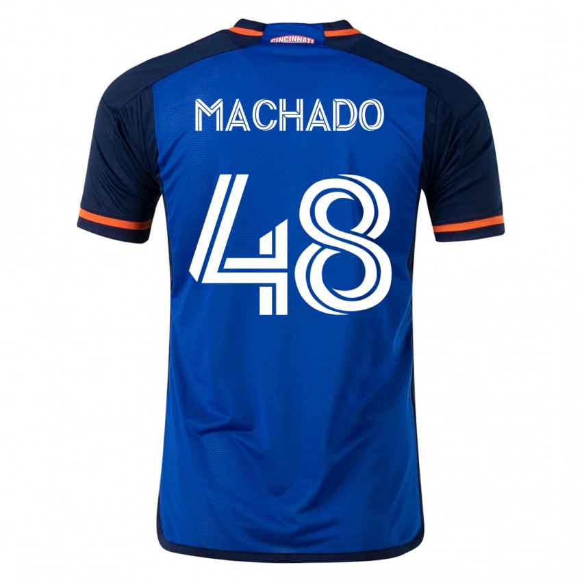 Niño Camiseta Juan Machado #48 Azul 1ª Equipación 2023/24 La Camisa Perú