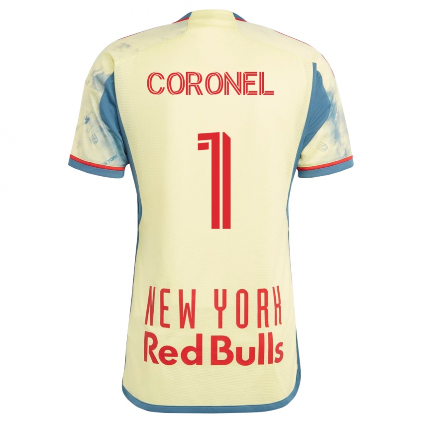 Niño Camiseta Carlos Coronel #1 Amarillo 1ª Equipación 2023/24 La Camisa Perú