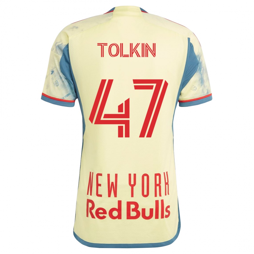 Niño Camiseta John Tolkin #47 Amarillo 1ª Equipación 2023/24 La Camisa Perú