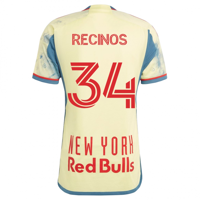 Niño Camiseta Arian Recinos #34 Amarillo 1ª Equipación 2023/24 La Camisa Perú