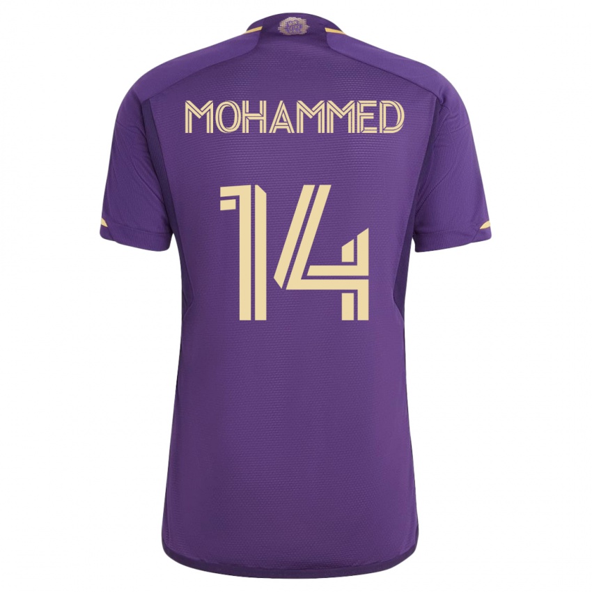 Niño Camiseta Shak Mohammed #14 Violeta 1ª Equipación 2023/24 La Camisa Perú