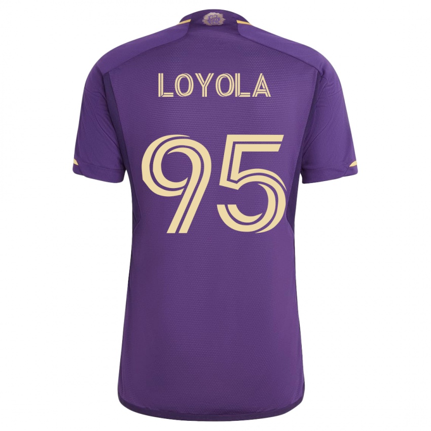 Niño Camiseta Favian Loyola #95 Violeta 1ª Equipación 2023/24 La Camisa Perú