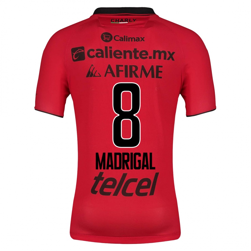 Niño Camiseta Fernando Madrigal #8 Rojo 1ª Equipación 2023/24 La Camisa Perú
