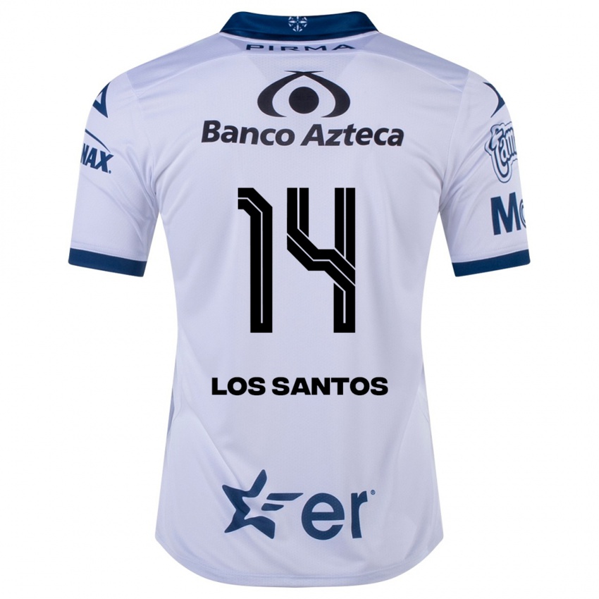 Niño Camiseta Lucas De Los Santos #14 Blanco 1ª Equipación 2023/24 La Camisa Perú