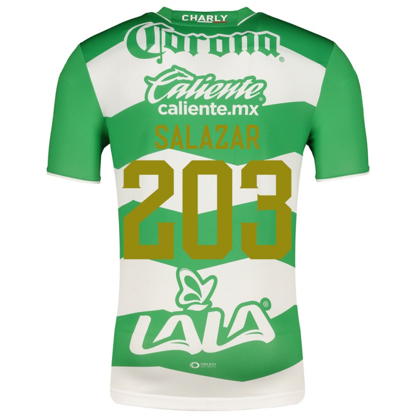 Niño Camiseta Roberto Salazar #203 Verde 1ª Equipación 2023/24 La Camisa Perú